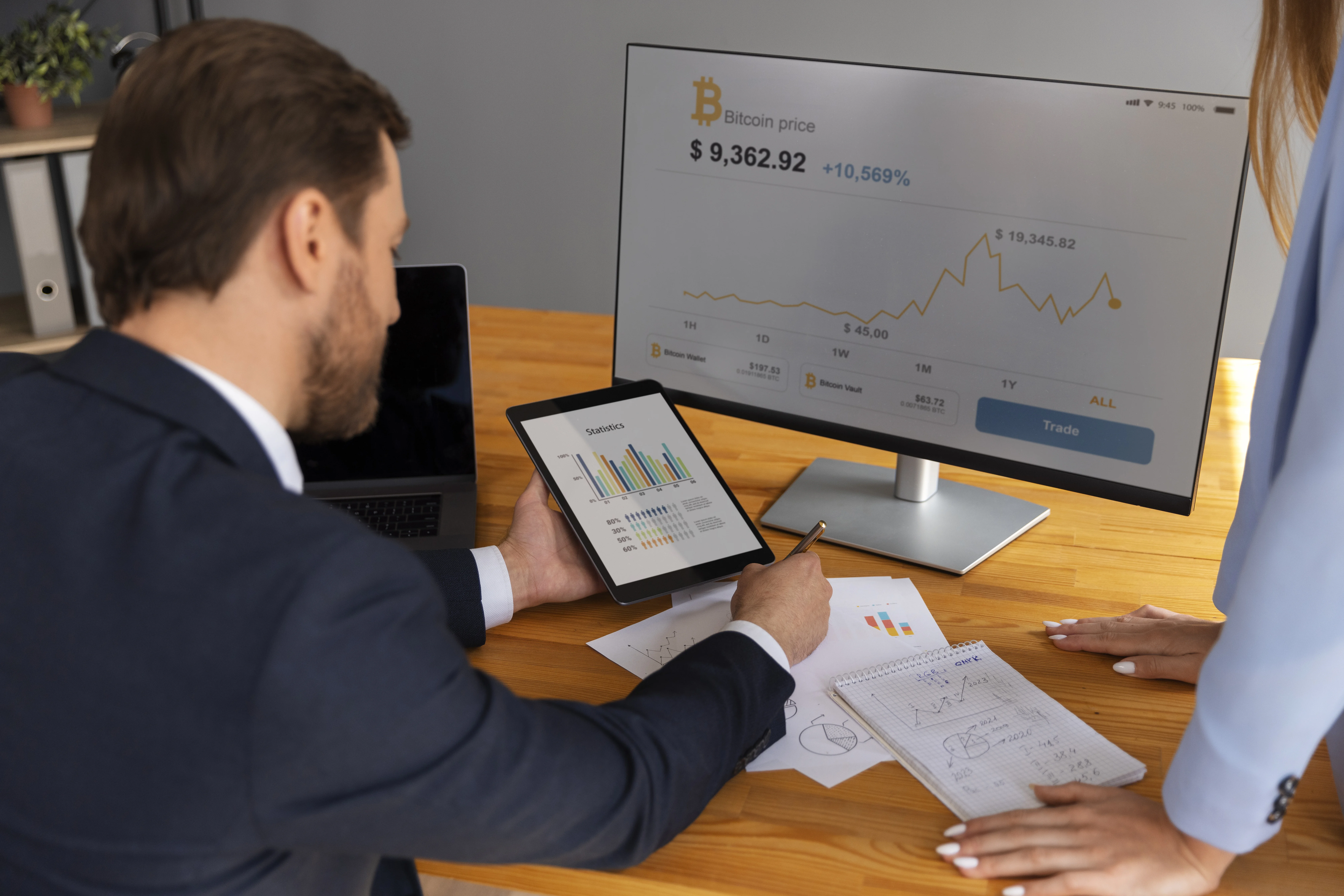 Data analytics dashboard visualization and performance metrics used for mock interview feedback.